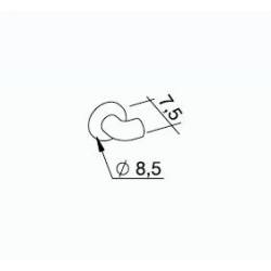 Angolare Da muro in plastica ABS, completa di piastra di fissaggio e ghiere coprivite, isolata elettricamente BIANCO K design 