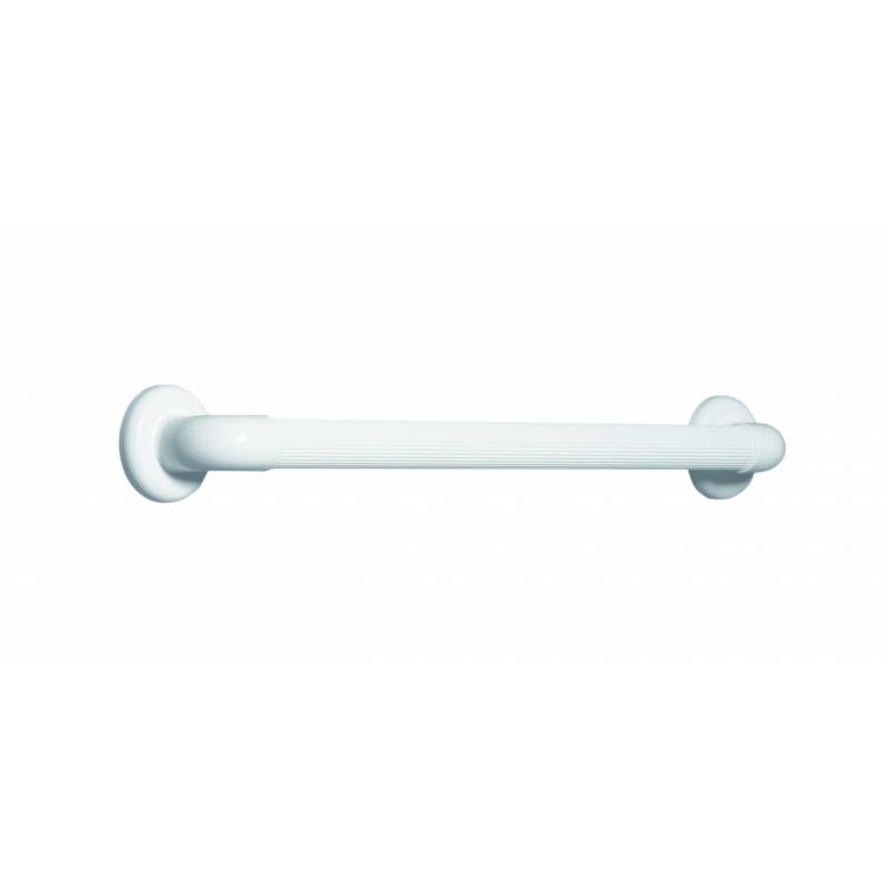 Corrimano Rigato in plastica completo di piastre e ghiere coprivite ABS BIANCO K design 