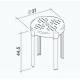 Sgabello disabili Da bagno,altezza 44,5cm BIANCO K design 