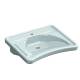 Lavabo Ergonomico in CERAMICA BIANCA con poggia-gomiti e parte frontale concava per agevolarne l'utilizzo BIANCO K design 