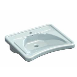 Lavabo Ergonomico in CERAMICA BIANCA con poggia-gomiti e parte frontale concava per agevolarne l'utilizzo BIANCO K design 