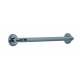 Corrimano Lineare in acciaio INOX lucido completo di piastre di fissaggio in acciaio inox e ghiere coprivite INOX K design 