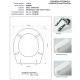 Scheda tecnica Copriwater Ideal Standard  GEMMA BIANCO  Cerniera Cromo-Sedile-Asse Wc