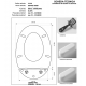 Scheda tecnica Copriwater Ideal Standard  SOVAS BIANCO  Cerniera Cromo-Sedile-Asse Wc