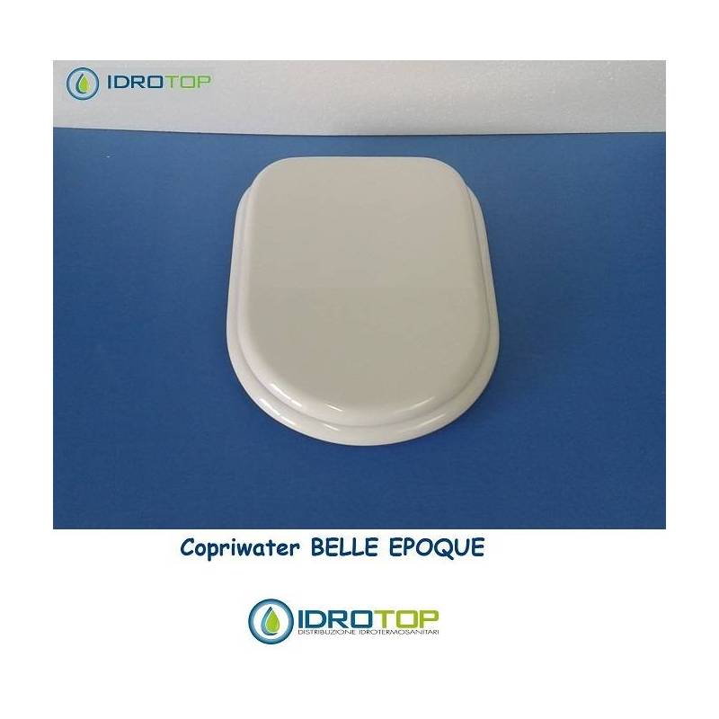 Copriwater Cesame  BELLE EPOQUE BIANCO Cerniera Cromo-Sedile-Asse Wc
