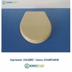 Copriwater Pozzi Ginori COLIBRI' CHAMPAGNE Cerniera Cromo-Sedile-Asse Wc 