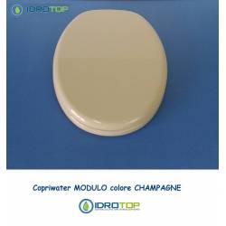 Copriwater Pozzi Ginori MODULO CHAMPAGNE   Cerniera Cromo-Sedile-Asse Wc 