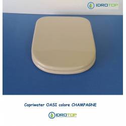 Copriwater Pozzi Ginori OASI CHAMPAGNE   Cerniera Cromo-Sedile-Asse Wc 