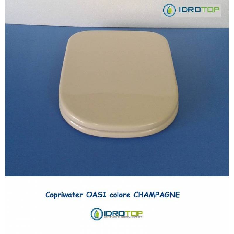 Copriwater Pozzi Ginori OASI CHAMPAGNE   Cerniera Cromo-Sedile-Asse Wc 