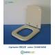Copriwater Cesame  ERICE CHAMPAGNE  Cerniera Cromo-Sedile-Asse Wc