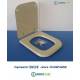 Copriwater Cesame  ERICE CHAMPAGNE  Cerniera Cromo-Sedile-Asse Wc