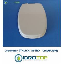 Copriwater Pozzi Ginori ITALICA ASTRO CHAMPAGNE Cerniera Cromo-Sedile-Asse Wc 