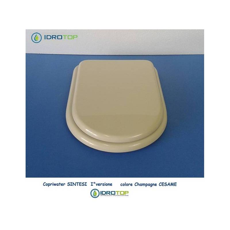 Copriwater Cesame SINTESI 1° VERS. CHAMPAGNE Cerniera Cromo-Sedile-Asse Wc