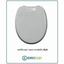 Copriwater Ideal Standard  ALA SOSP. BIANCO  Cerniera Cromo-Sedile-Asse Wc
