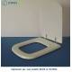 Copriwater Hatria  EDOS BIANCO  Cerniera Cromo-Sedile-Asse Wc