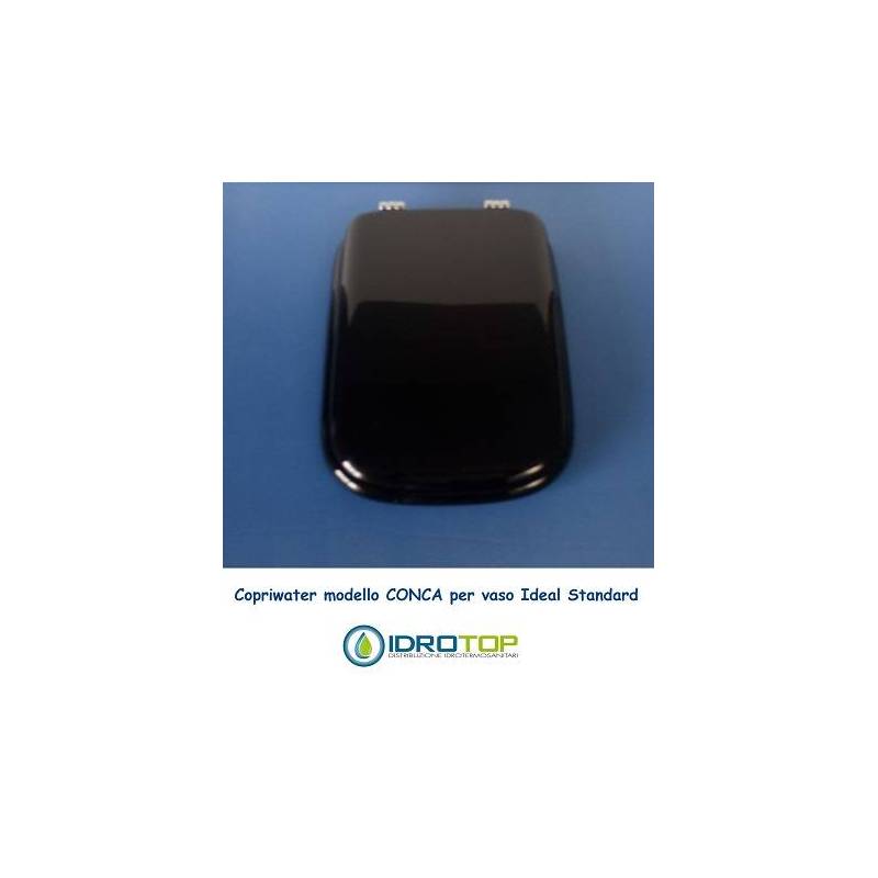 Copriwater Ideal Standard  CONCA NERO  Cerniera Cromo-Sedile-Asse Wc