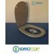 Copriwater Ideal Standard  LIUTO GRIGIO SUSSURRATO Cerniera Cromo-Sedile-Asse Wc