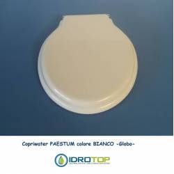 Copriwater Globo PAESTUM BIANCO Cerniera Cromo-Sedile-Asse