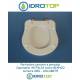 Copriwater Dolomite  ANTALIA BIANCO Cerniera Oro-Sedile-Asse Wc
