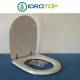 Copriwater ELIOS-DIANA-FRINE Bianco Cerniera Cromo-Azzurra 
