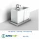 Portasapone con Portabicchiere XONI in Ceramica particolari Cromo Ibb XO16D 