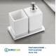 Portasapone con Portabicchiere XONI in Ceramica particolari Cromo Ibb XO16D 