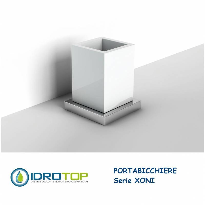 Portabicchiere XONI in Ceramica particolari Cromo Ibb XO22 