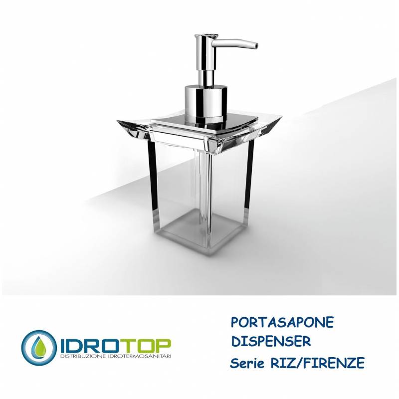Portasapone a Dispenser RIZ/FIRENZE in Acrilico Trasparente Ibb FI21DA 