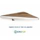 Angolare Doccia in Legno Teak Naturale finitura Acciaio Inox Lucido Ibb NA26 