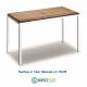 Panchina 70 cm in Legno Teak Naturale finitura Acciaio Inox Lucido Ibb NA33 