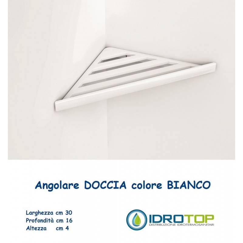 Portasapone per Doccia in ABS Angolare ad Incollo a lamelle Bianco Ibb BX83bia 