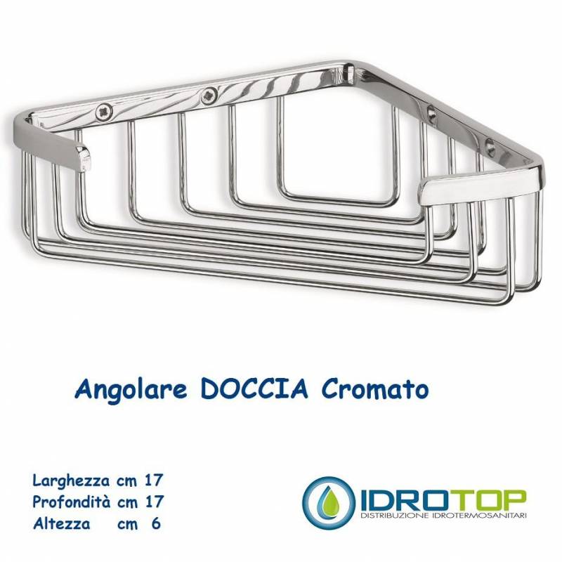 Portasapone per Doccia 17x17 Angolare Cromato Ibb GH76 