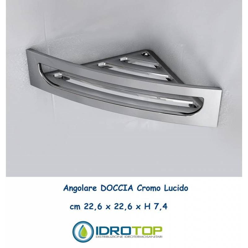 Portasapone per Doccia in ABS Angolare con viti a lamelle  Cromate Ibb CP003 
