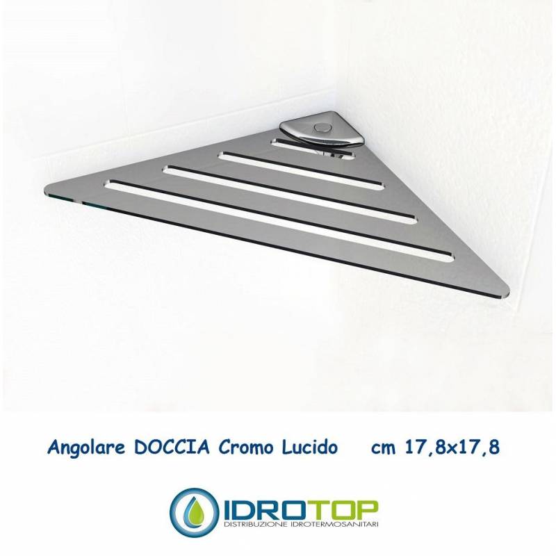 Portasapone per Doccia in ABS Angolare con viti e lamelle  Cromate Ibb PT002 