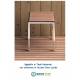 Sgabello quadrato 35 cm in Legno Teak Naturale finitura Acciaio Inox Lucido Ibb NA92 