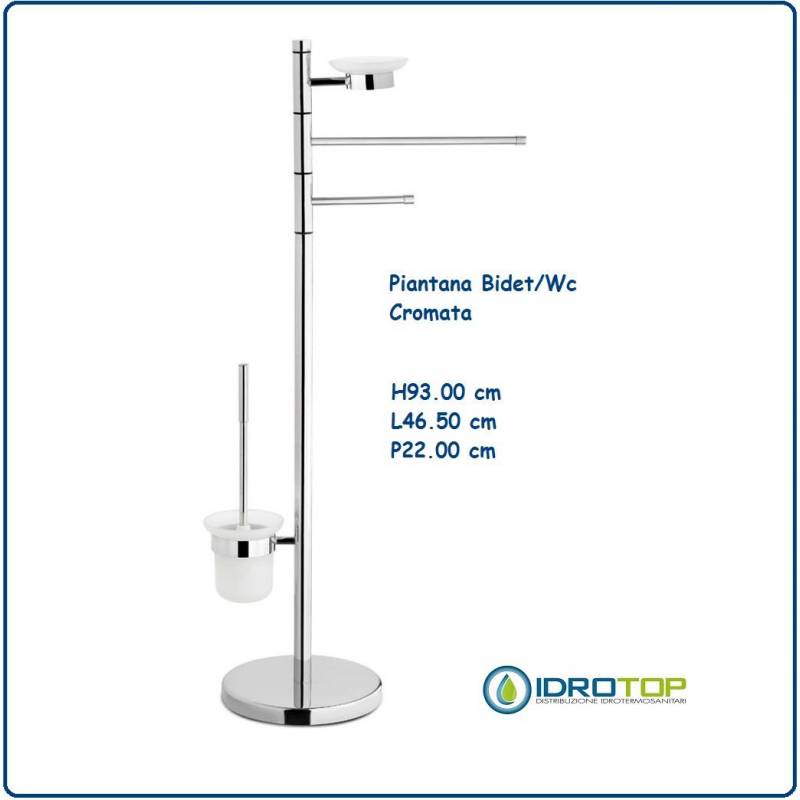 Piantana per Bidet/Wc Porta Asciugamano Cromata Ibb AV204 