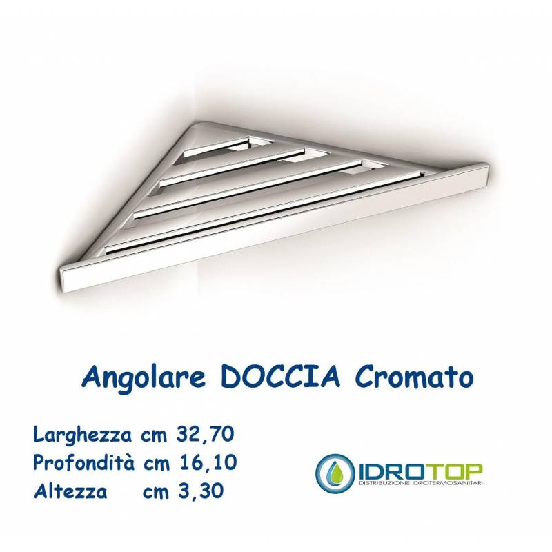 Portasapone per Doccia in ABS Angolare ad Incollo a lamelle Cromate Ibb BX83 
