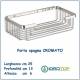 Portaspugna-Portasapone per Doccia 25x13 Rettangolare Cromato Ibb GH77 