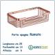 Portaspugna-Portasapone per Doccia 25x13 Rettangolare Cromato Ibb GH77 