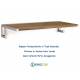Ripiano Portasalviette 65 cm in Legno Teak Naturale finitura Acciaio Inox Lucido Ibb NA40 