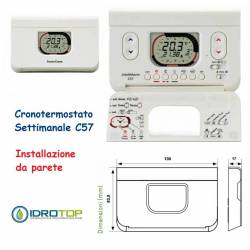 Cronotermostato C57 Intellitherm Settimanale Fantini Cosmi Bianco da parete