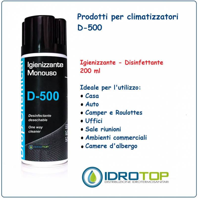 Igienizzante Disinfettante 200ml Aria Condizionata per Auto,Camper,Casa e Uffici