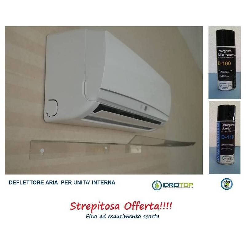 Deflettore Aria Condizionatori 90cm+Kit Pulizia Split 400ml OFFERTA limitata