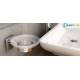 Porta Sapone Sidney/Gamma da Parete.Vetro Acidato.Cromato.Ibb 
