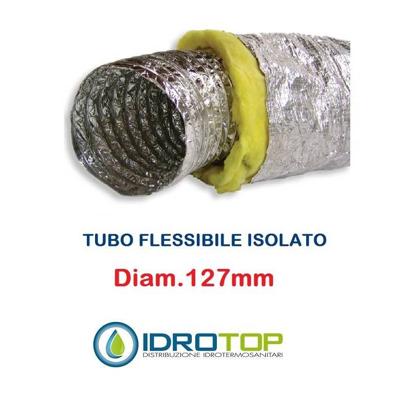 Tubo Flessibile diam. 127 in Alluminio a Doppia Parete Tubo Flex 10 mt