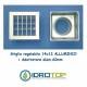 Bocchetta Aria cm14x13 Alluminio con Adattatore D.60-Griglia x Caminetto Regolabile