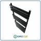 Scaldasalviette Recta 1200x500 Radiatore Antracite a Tubi Quadri Decowarm 