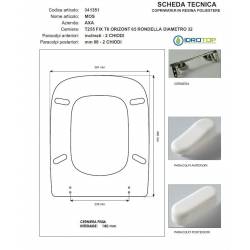 Copriwater MOS AXA Bianco Cerniera Rallentata Soft Close Cromo