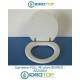 Copriwater FULL 48 Bianco Cerniera Cromo-Azzurra 