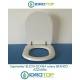 Copriwater ELIOS-DIANA-FRINE Bianco Cerniera Cromo-Azzurra 
